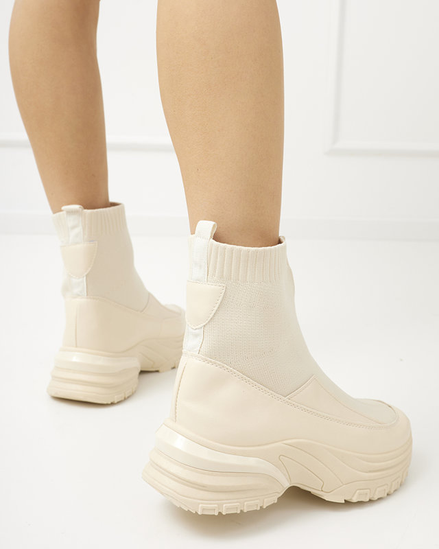 Béžové dámské sportovní slip-on tenisky Berida - Obuv