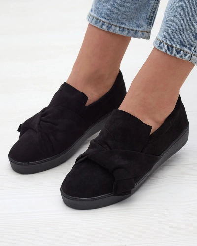 Černé dámské slip on tenisky z ekokůže Bliwix - Obuv