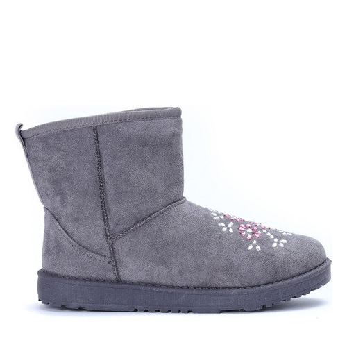 Szare śniegowce Valia - Obuwie