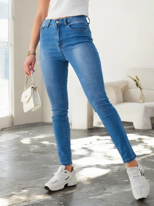 Royalfashion Жіночі котонові звужені джинси