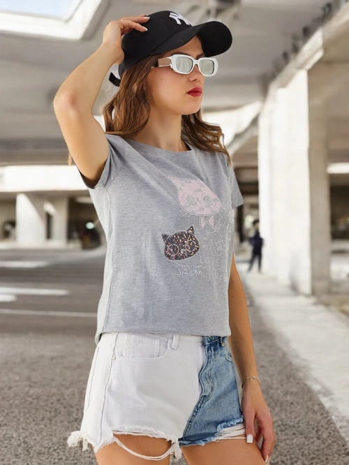 Royalfashion Жіноча бавовняна блуза