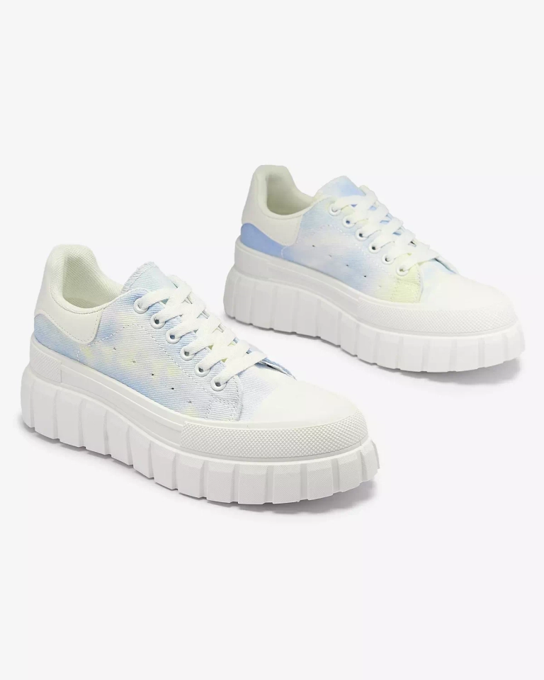 Modré dámské tenisky s potiskem Lonoll- Obuv