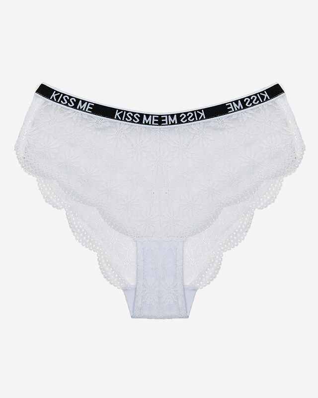 Dámské bílé krajkové kalhotky - Spodní prádlo