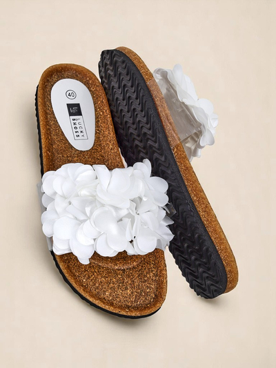 Royalfashion Dámské žabky s kytičkami Flora Soft