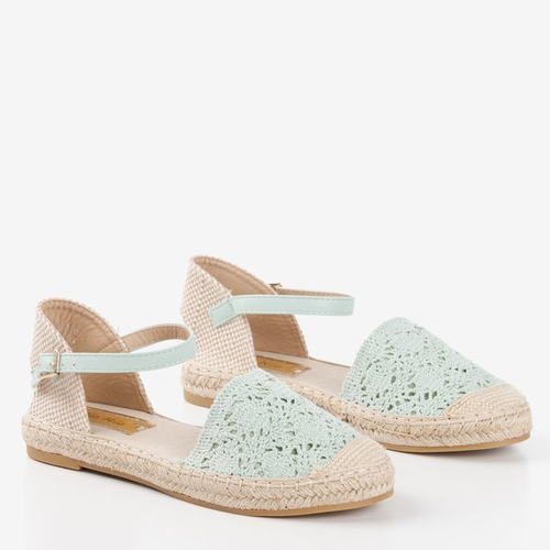М'ятні жіночі ажурні еспадрильї Asia