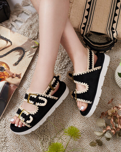 Royalfashion Dámské semišové sandály Lunnay eko