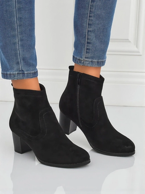 Жіночі ботильйони еко замшеві на підборах Crimson Echo