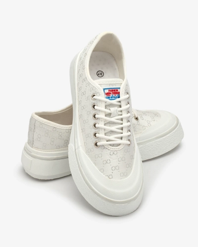 Royalfashion Bílé dámské tenisky Ferriva na platformě