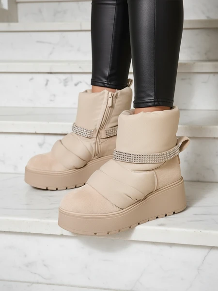 Royalfashion Dámské sněhové boty na klínku Renosi