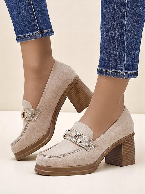 Royalfashion жіночі лофери на стійкому каблуці Apareus