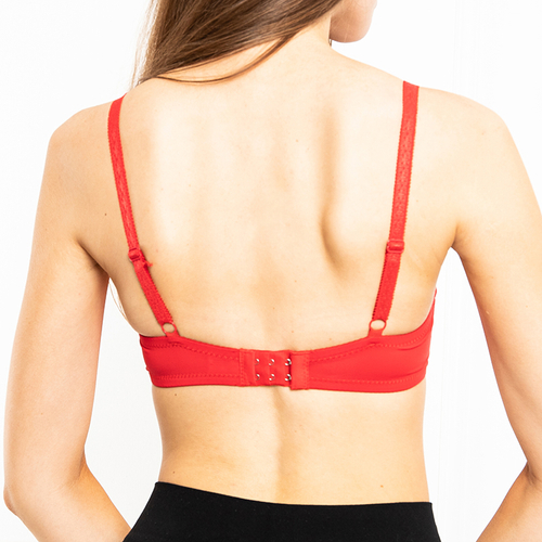 Червоний бюстгальтер з мереживом