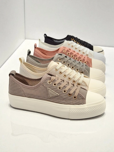 Жіночі снікерси Hypatia Mesh світло-коричневі на літо плоска підошва 3см