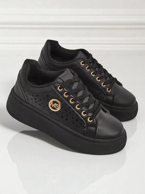 Aurelia Nero - Чорна платформа Royalfashion з екошкіри, модель LH201-8