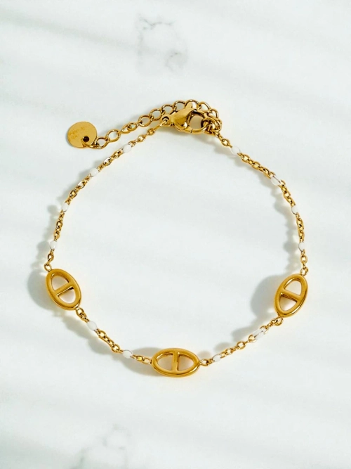 Браслет Callisto Aurea з намистинами позолочений