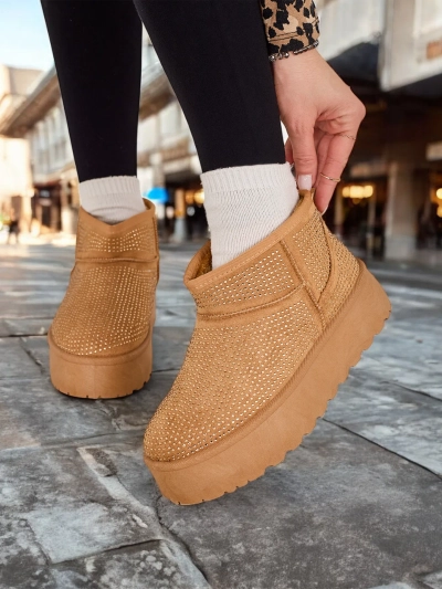Royalfashion Beige dámské sněhule A'la UGGs Corob
