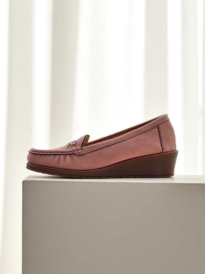 Royalfashion Dámské mokasíny na nízkém wedge Lomman