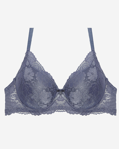 Синій жіночий бюстгальтер з мереживом - Lingerie