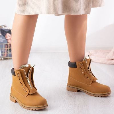 Martina hnědé izolované turistické boty - obuv