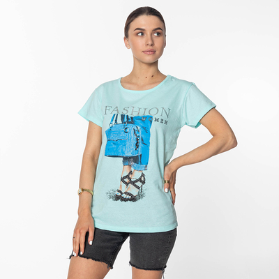 Mint dámské tričko s potiskem FASHION-Clothing