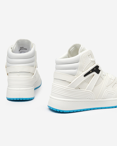 Bílé dámské zajímavé vysoké sportovní boty Gisore - Obuv