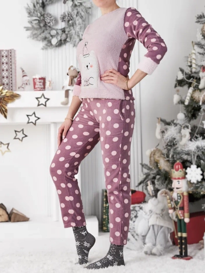 Royalfashion Dámské pyžamo a'la fleece Hello Winter