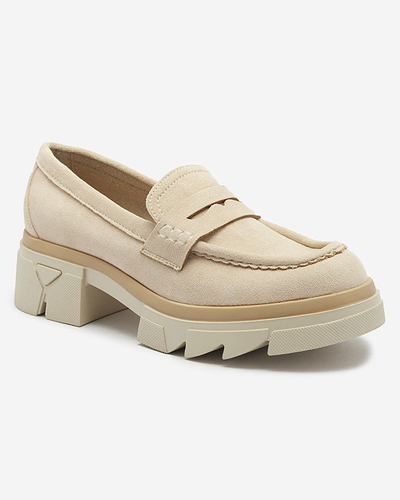 Мокасини жіночі бежеві з екозамші Zirraf-Footwear