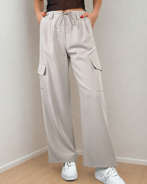 Royalfashion Жіночі широкі штани з кишенями