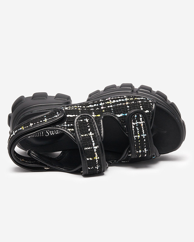 Černé dámské látkové sandály Pungia - Obuv