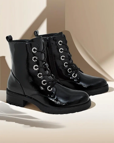 Жіночі ботильйони на шнурівці Royalfashion Solales