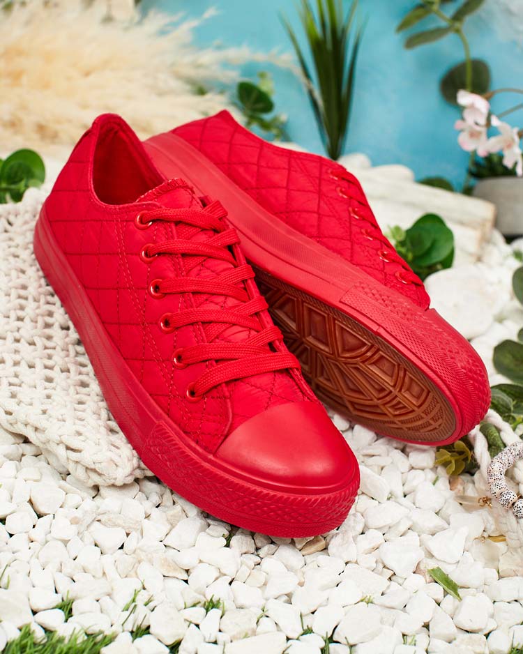 Dámské Tenisky Stella Červené Textilní Sportovní na Léto