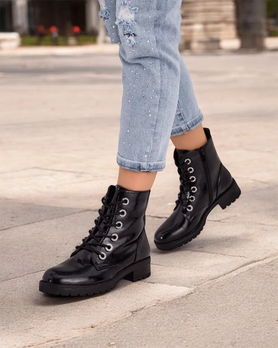 Жіночі ботильйони на шнурівці Royalfashion Solales