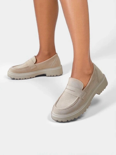 Royalfashion Dámské mokasíny z eco semiše Dunes