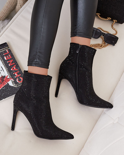 Royalfashion Dámské kozačky Lekirisa Zirconia Stiletto Boots