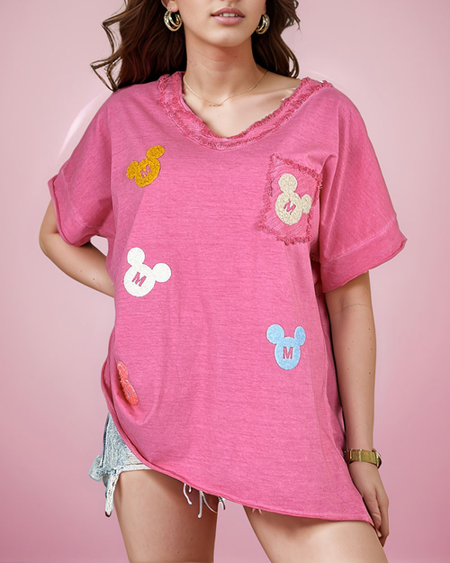 Жіноча футболка з нашивками Royalfashion