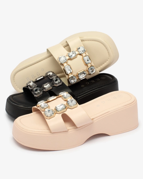 Жіночі шльопанці Royalfashion Powder на суцільній підошві Norixi