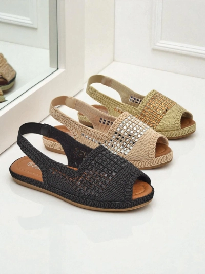 Dámské sandály, dámské espadrilky se třpytivými kamínky Belle Sparkle