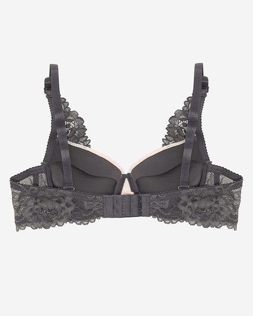 Рожевий і сірий чуттєвий мереживний бюстгальтер - Жіноча білизна
