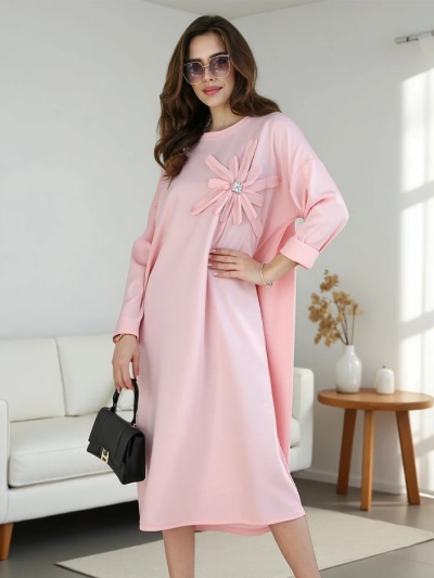 Royalfashion Жіноча міні-сукня зOversized з квітковим малюнком