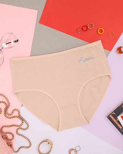 Béžové dámské kalhotky PLUS SIZE - Spodní prádlo