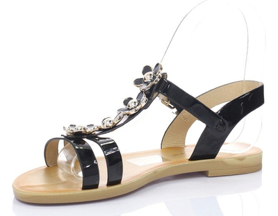 Czarne sandałki Scarlette- Obuwie