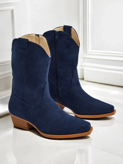 Dámské kovbojské boty eko semišové SpireHush