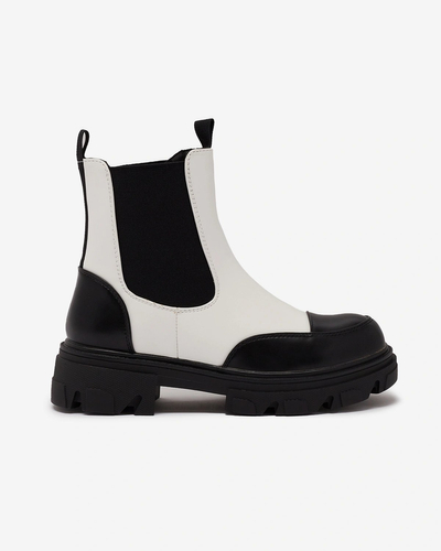 Royalfashion Bílé dámské kozačky Userrus