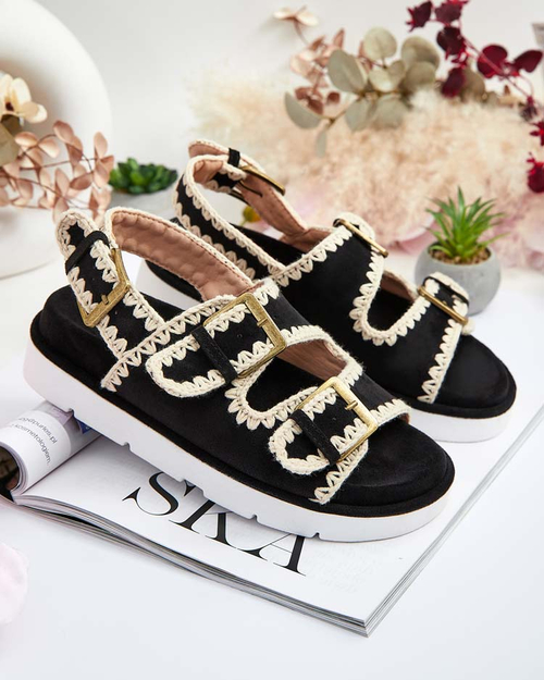 Royalfashion Жіночі босоніжки Lunnay з екозамші