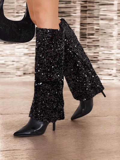 Високі чоботи для жінок Royalfashion з цирконами Ендов