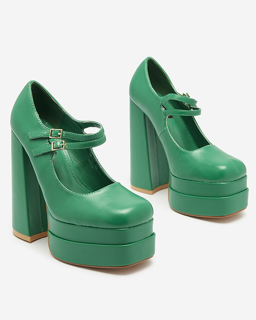 Зелені жіночі туфлі на високій шпильці Edisa - Взуття