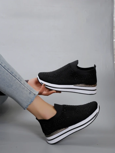 Royalfashion Dámské sportovní boty na slip-on s kamínky Ceromie