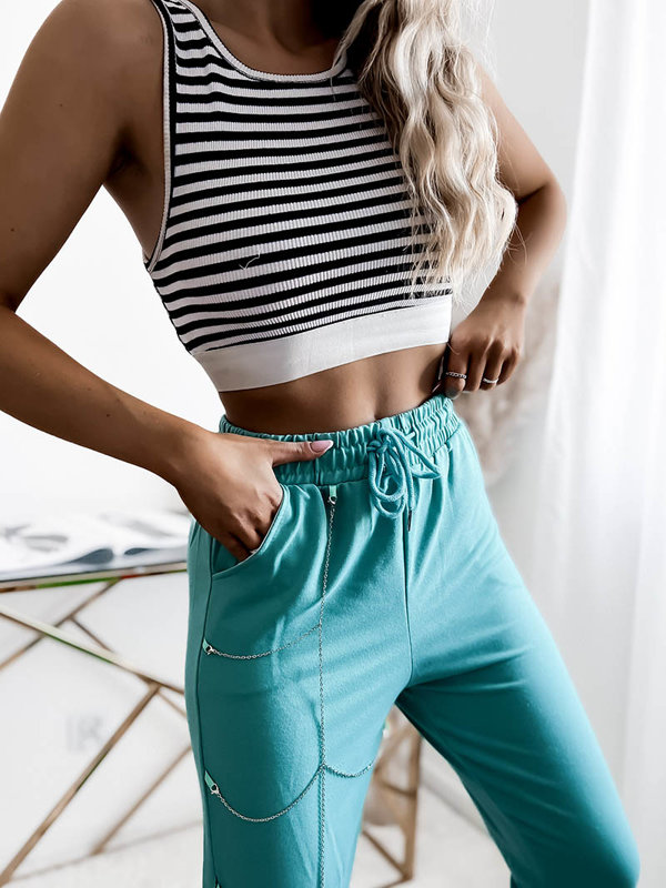 Zelené dámské tepláky - Oblečení