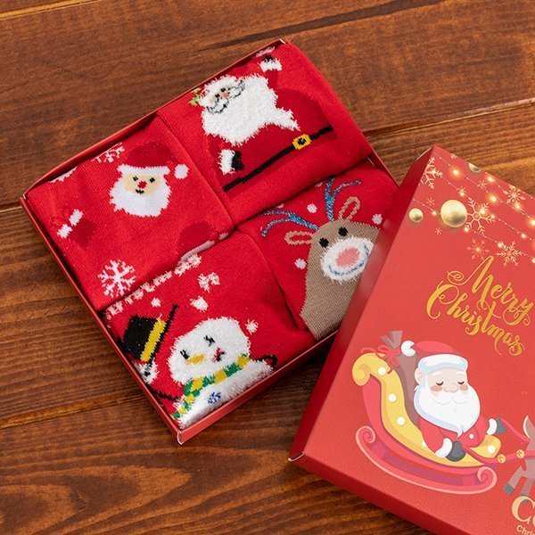 Dětské vánoční ponožky 4 / balení - ponožky