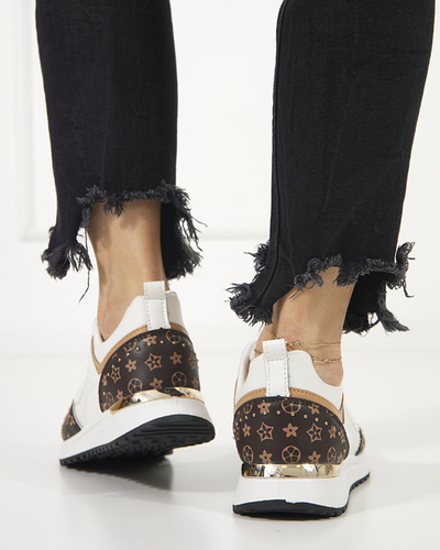 Білі жіночі кросівки з принтом Evenra