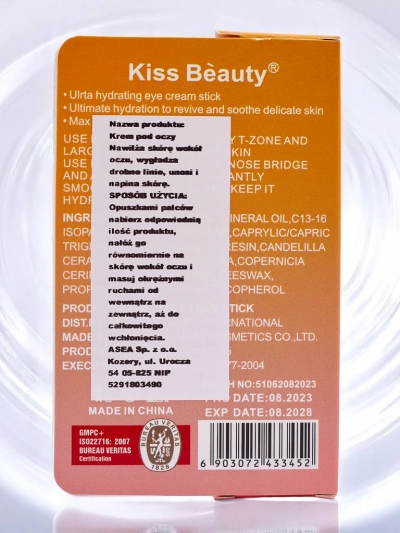 Proti vráskám, hydratační a regenerační růžový oční krém ve formě tyčinky